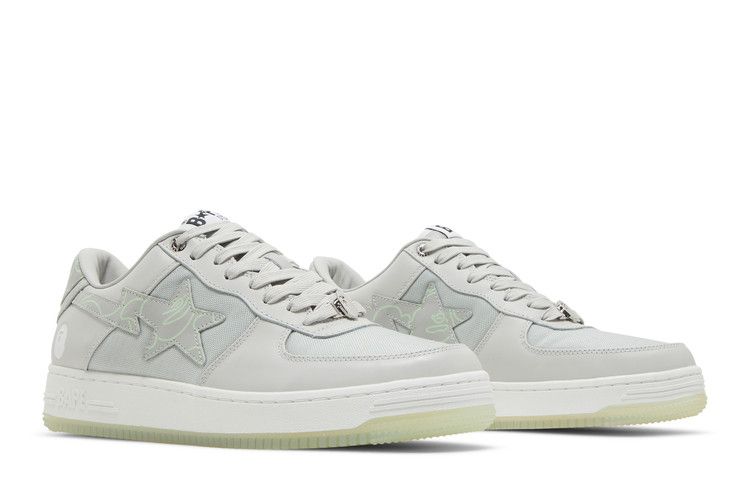 A Bathing Ape Bape Sta Text Code Camo Grey