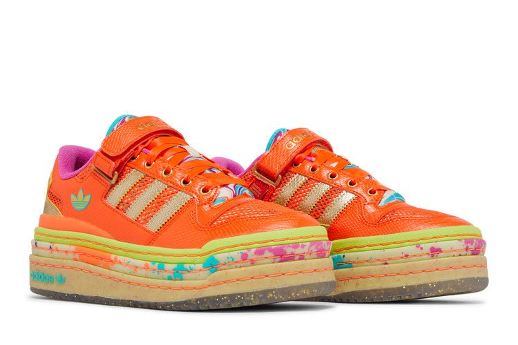 adidas Forum Lo Triple Platform Impact Orange Gold Metallic Semi Solar Orange (Women's)