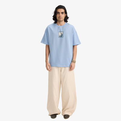 F A R A K | F SE FARAK STAMP T-SHIRT { BLUE/BLUE