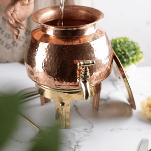 Copper Water Dispenser Set