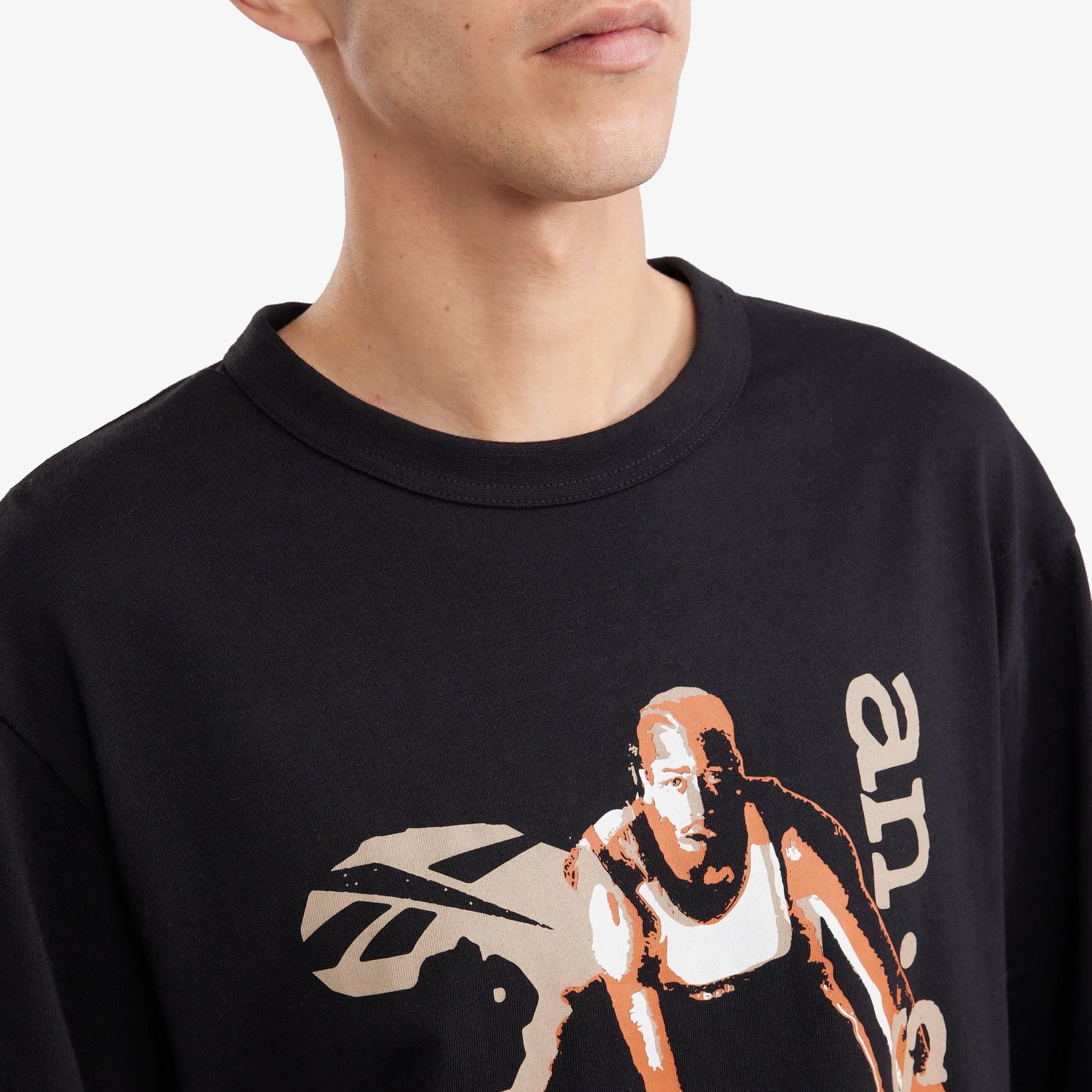Reebok | BASKETBALL SHORT SLEEVE TEE  { BLACK