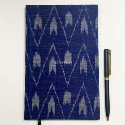 Tipa Print Handmade Ikat Woven Cotton Fabric Cover Diary