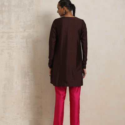 trueBrowns Cola Silk Kurta Co-ord Set