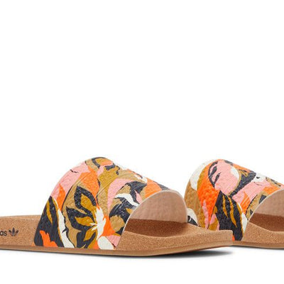 adidas Adilette Cork Slides Legend Ink Orange