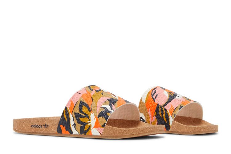 adidas Adilette Cork Slides Legend Ink Orange