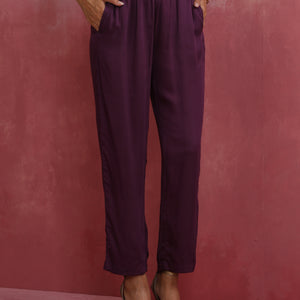 trueBrowns Purple Modal Co-ord Set