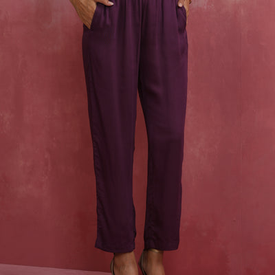 trueBrowns Purple Modal Co-ord Set
