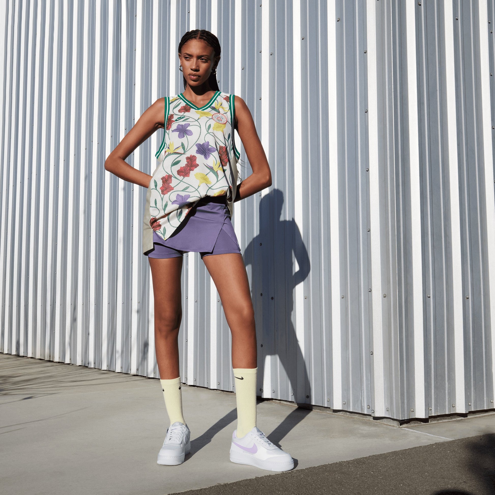 NIKE | AIR FORCE 1 SHADOW { WHITE/LILAC BLOOM-PHOTON DUST-WHITE