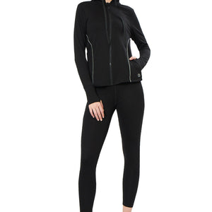 Flaunt Hoodie Full Sleeve Active Jacket - Jet Black
