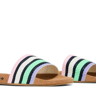 adidas Adilette Cork Slides Pulse Mint Legend Ink Light Purple