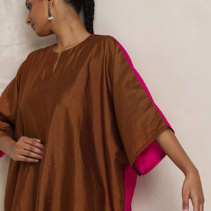 trueBrowns Brown Silk Co-ord Set
