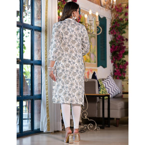 grey-floral-foil-printed-chanderi-silk-kurti