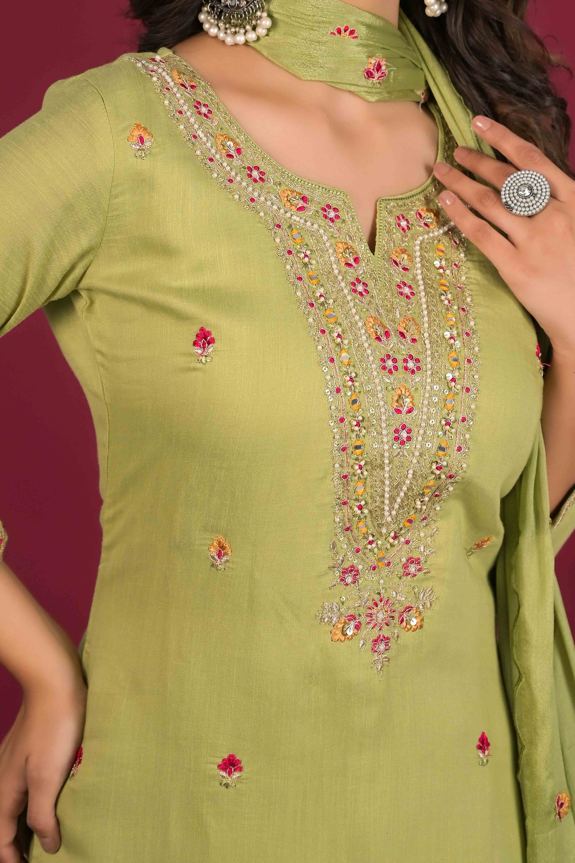 green-floral-embroidered-pure-cotton-salwar-suit