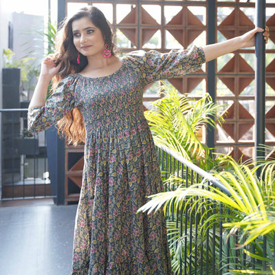 grey-floral-printed-pure-cotton-maxi-dress