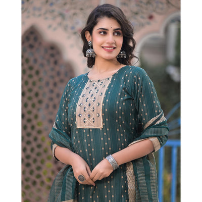 green-woven-pure-cotton-straight-salwar-suit