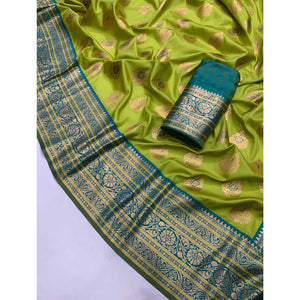 green-butti-work-banarasi-silk-saree