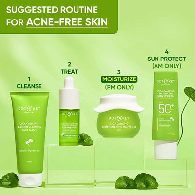 Cica & Niacinamide Night Gel for Oily & Acne Prone Skin