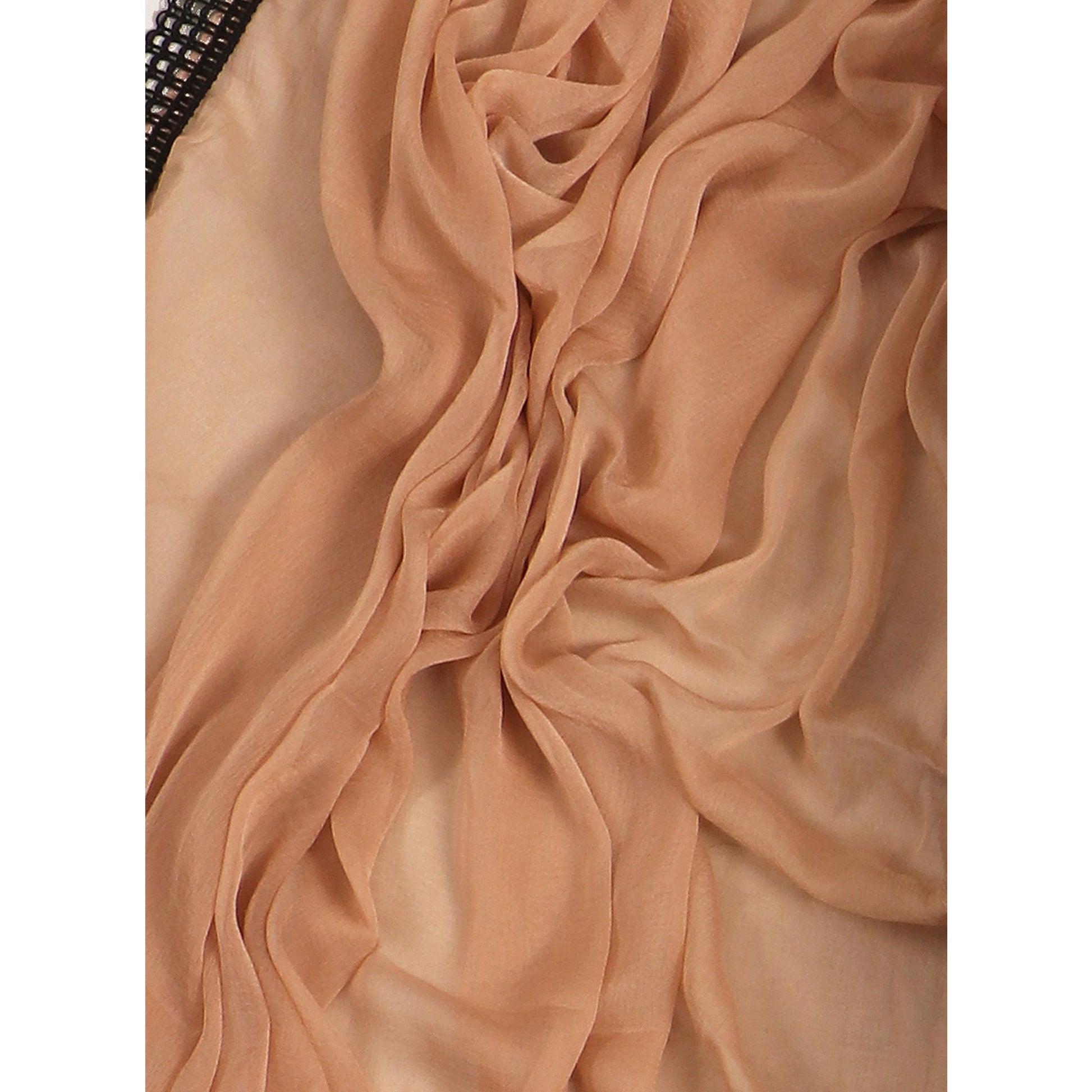 Cream & Black Printed Pure Cotton Dress Material