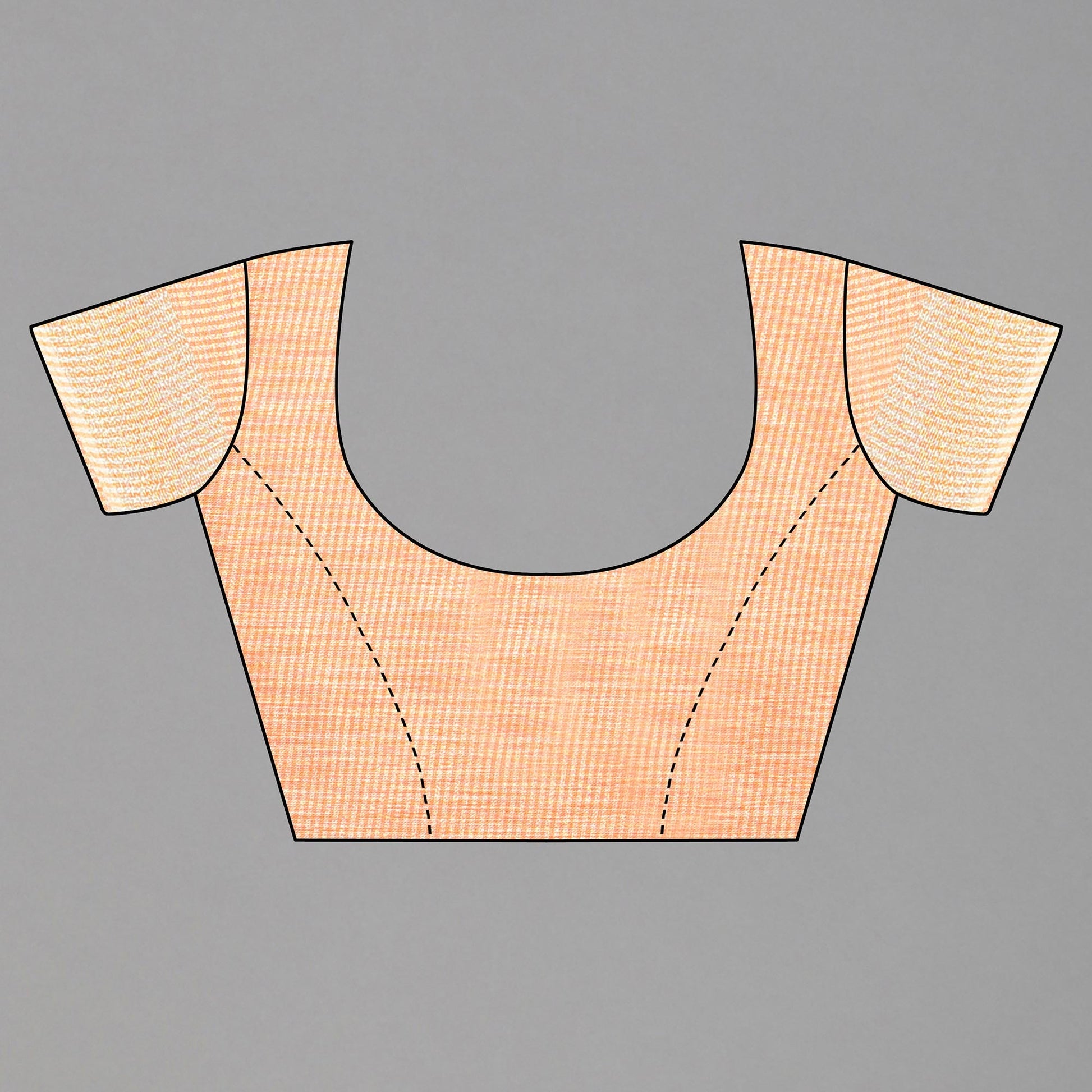 Light Orange Embroidered Cotton Silk Saree With Tassels