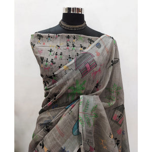 grey-digital-printed-linen-saree-6