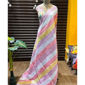 Purple Weaving Chanderi Saree