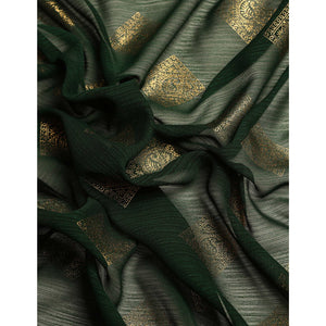 green-foil-printed-chiffon-saree-with-tassels-1