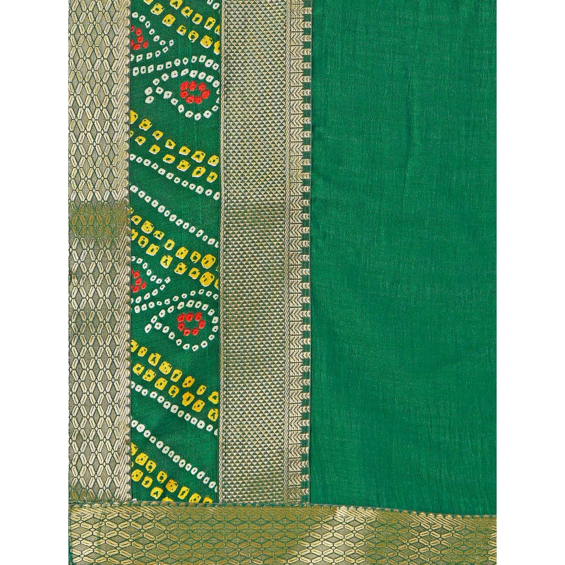 green-solid-vichitra-silk-saree-143341