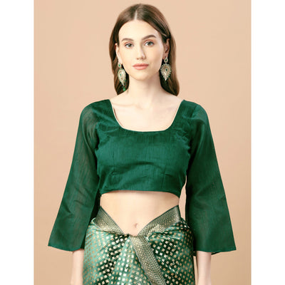 green-foil-printed-lycra-saree-with-lace-border-2