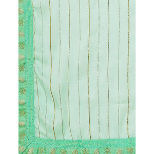 green-zari-work-chiffon-saree