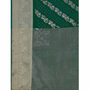 green-foil-printed-organza-saree-with-woven-border