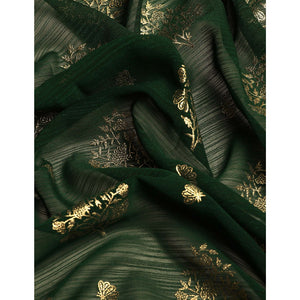 green-floral-foil-printed-chiffon-saree-with-tassels