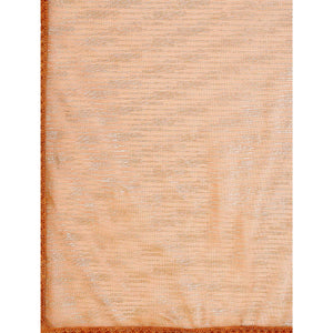 Chikoo Foil Printed Lycra Saree