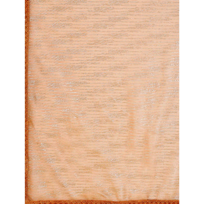 Chikoo Foil Printed Lycra Saree