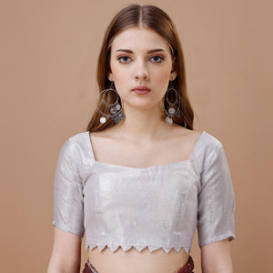 Maroon Sequins Embroidered Lycra Saree