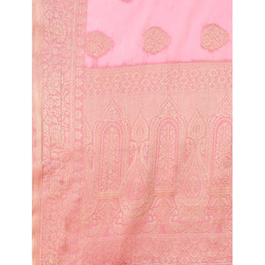 Light Pink Woven Chiffon Saree