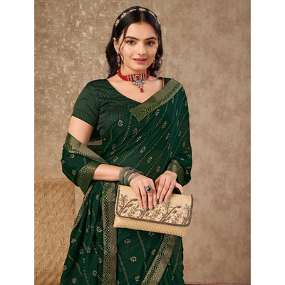 green-floral-foil-printed-chiffon-saree-with-lace-border-1