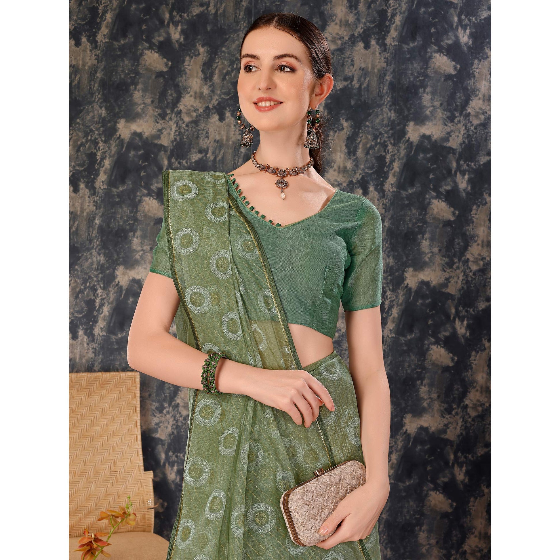 green-printed-with-zari-work-cotton-silk-saree-with-lace-border-1