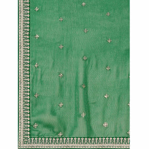 green-sequins-embroidered-chiffon-saree
