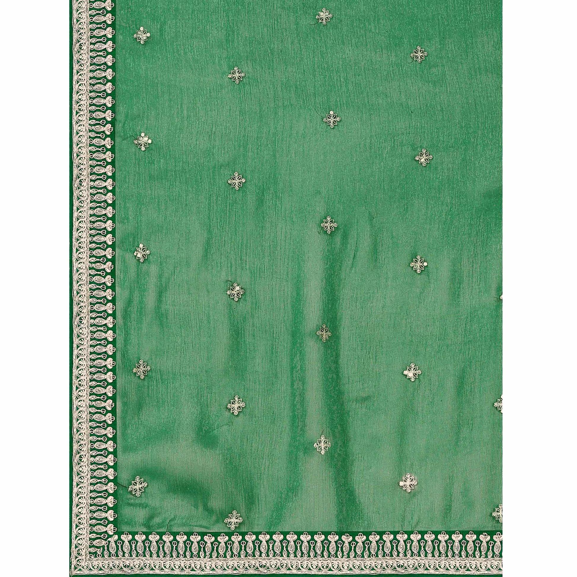 green-sequins-embroidered-chiffon-saree
