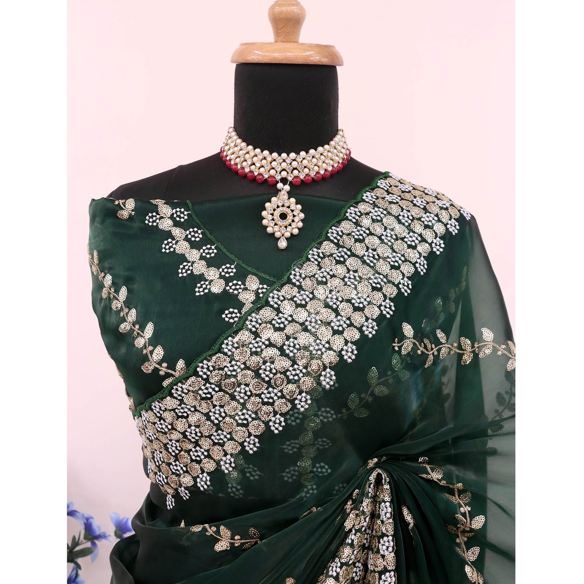 green-sequins-embroidered-satin-saree