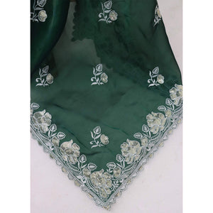 green-floral-embroidered-satin-saree