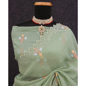 green-floral-sequins-embroidered-art-silk-crush-saree