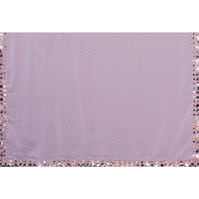 Light Lavender Embroidered Butti Work Georgette Saree