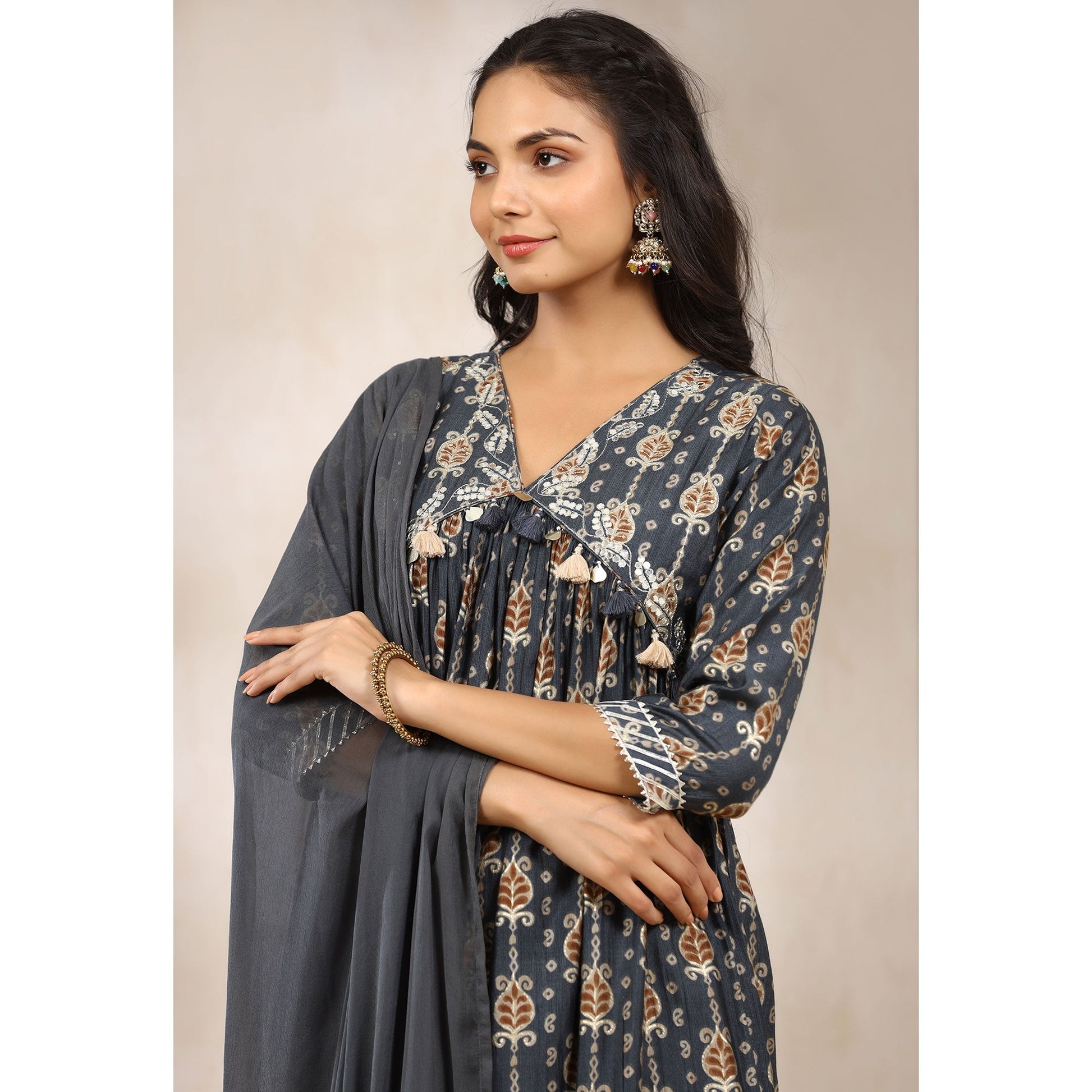 navy-blue-floral-printed-muslin-anarkali-suit