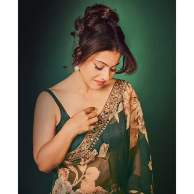 green-floral-digital-printed-organza-saree-with-lace-border