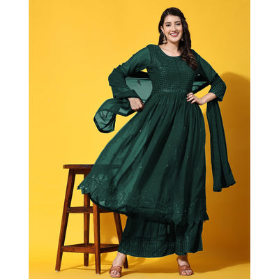 green-sequins-embroidered-georgette-semi-stitched-suit