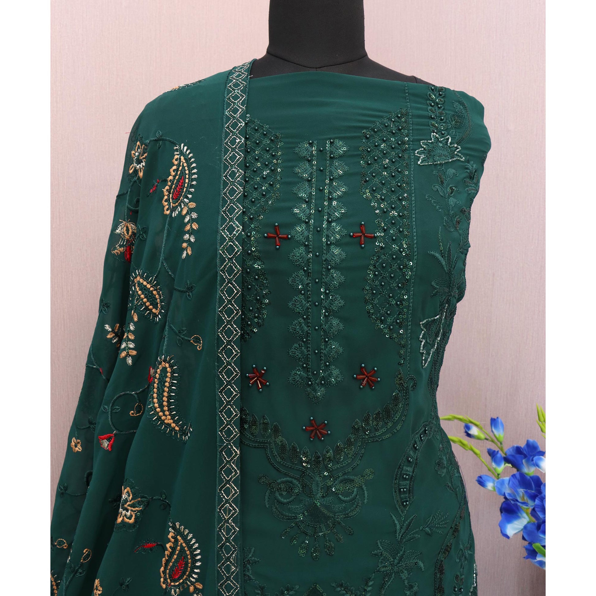green-embroidered-georgette-semi-stitched-pakistani-suit