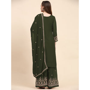 green-floral-embroidered-georgette-semi-stitched-suit-4