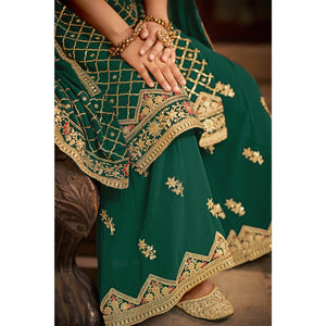 green-sequins-embroidered-chinon-semi-stitched-suit