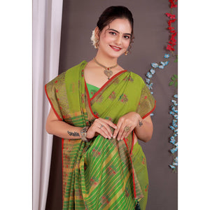 orange-floral-woven-cotton-silk-saree-with-tassels-6